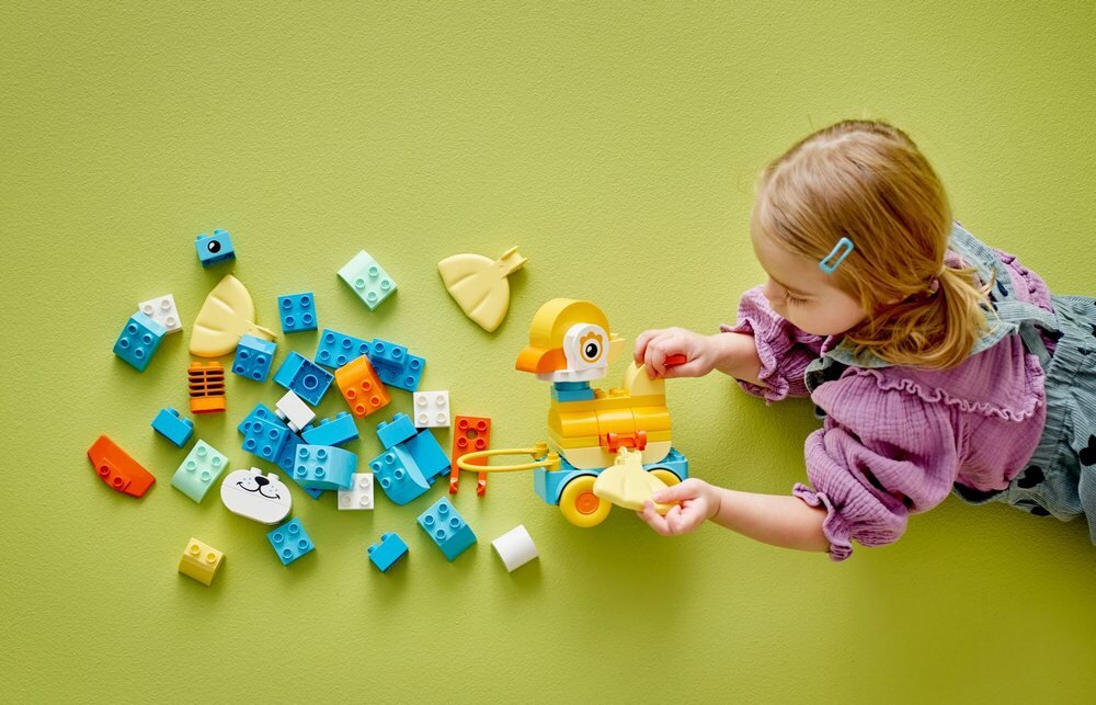 LEGO 10448 DUPLO 3 w 1 Zwierzątka na kółkach zdolności manualne rozwój dziecka koordynacja umiejętności wyobraźnia 
 