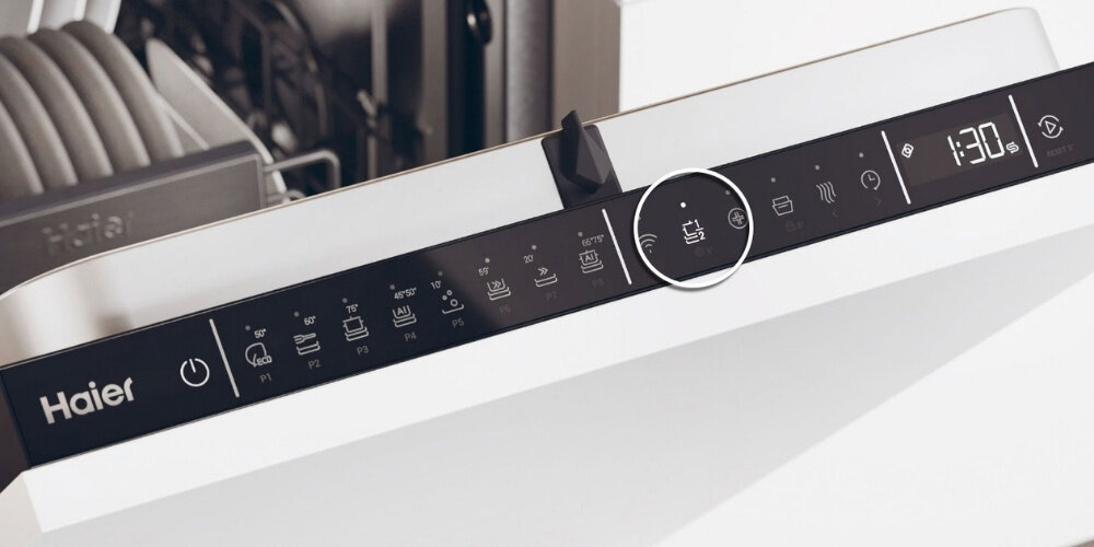 Zmywarka HAIER AI XI0C3TB3FB Połowa załadunku mniejszy załadunek mniej naczyń 