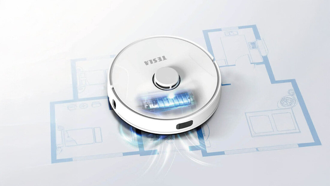 Robot sprzątający TESLA RoboStar iQ400 Plus Nawigacja LiDAR System LiDAR FASTtrack 5.0 omijać przeszkody optymalizować trasę sprzątania efektywność czyszczenia układ wnętrz