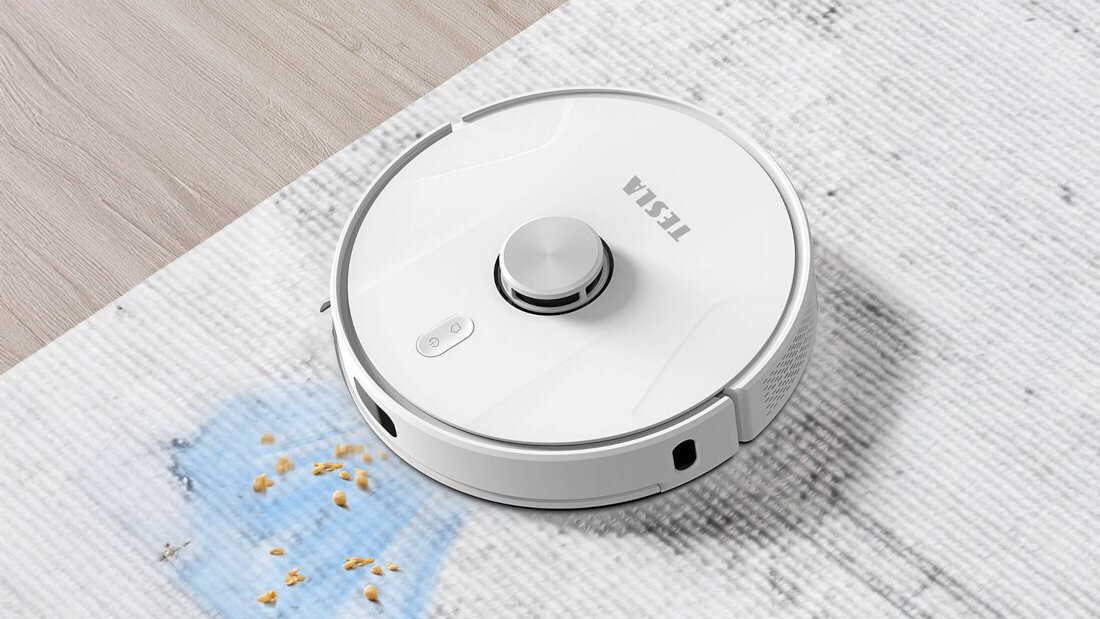 Robot sprzątający TESLA RoboStar iQ400 Plus Odkurzanie i mopowanie unkcja mopowania odkurzanie i mycie podłóg dozuje wodę usuwanie plam i kurzu