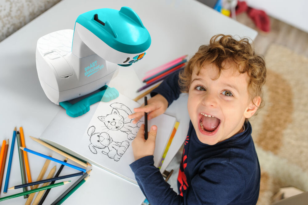 Zabawka projektor TM TOYS Smart Sketcher 2.0 SSP176 aplikacja android ios rysowanie 60 wzorów