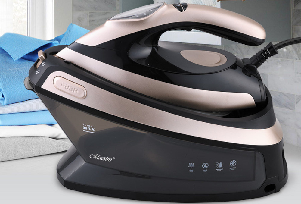 Generator pary MAESTRO MR-320C Czarno-złoty wygładzenie ubrania