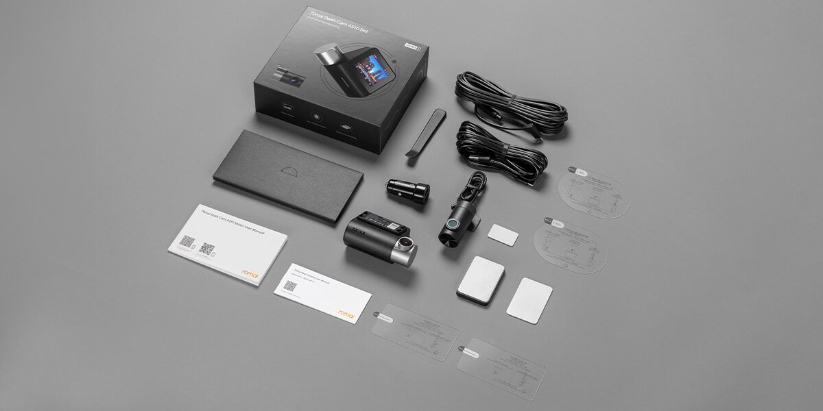 Wideorejestrator 70MAI Dash Cam A510 elementy zestaw