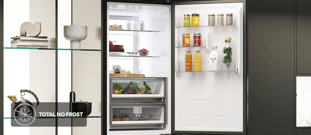 LODÓWKA HAIER HDR7619DNGB bez lodu szronu technologia Total no frost bez mieszania zapachów