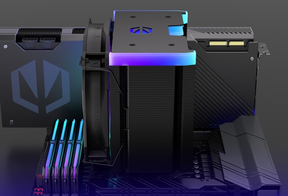 Chłodzenie CPU ENDORFY Fortis 5 ARGB Czarny kolor wygląd konstrukcja