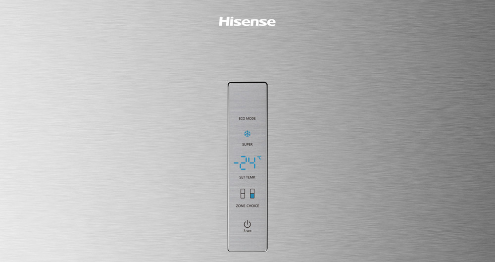 Lodowka HISENSE RB645N4BIE No frost 200cm Czarna Elektroniczny Panel sterowania