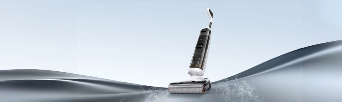 Odkurzacz MOVA K20 Pro (Mopujący) wygląd design tło prezentacja wizualizacja Czystość, która sama za Tobą nadąża Szybko, lekko i skutecznie