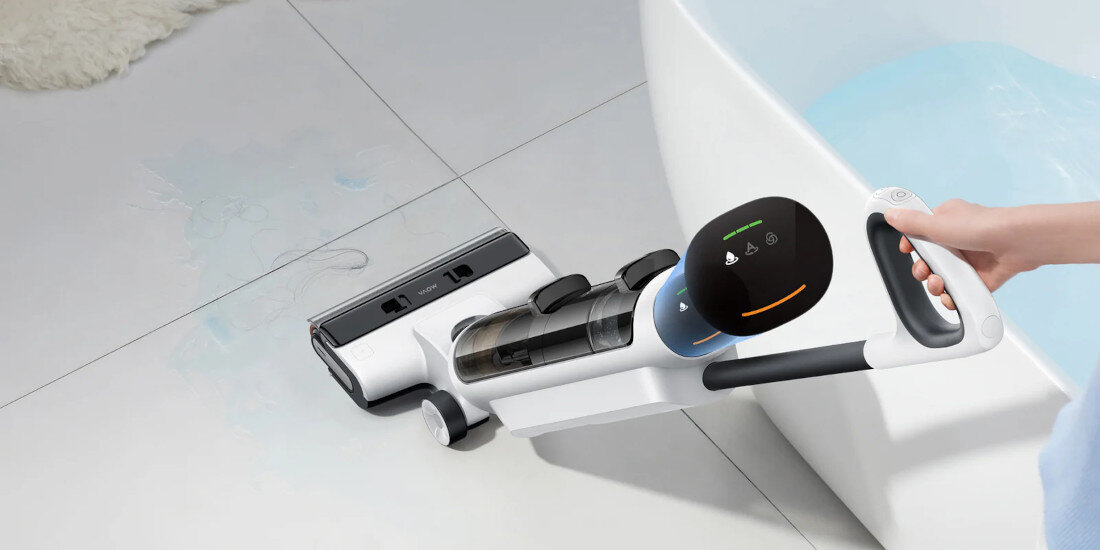 Odkurzacz MOVA K20 Pro (Mopujący) Automatyczne wykrywanie brudu Czujnik zabrudzeń  zanieczyszczenia dostosowanie Kolorowy wskaźnik LED  informacja kontrola postępy sprzątanie