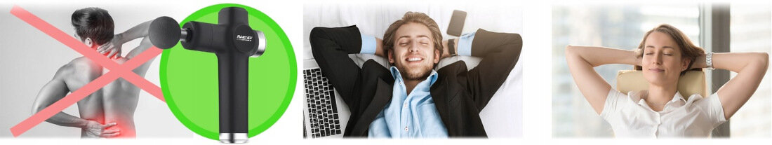 Masażer ręczny NEO-SPORT NS-501 Czarny Ochrona i bezpieczeństwo System automatycznego wyłączania czas bezczynności bezpieczeństwo użytkowania