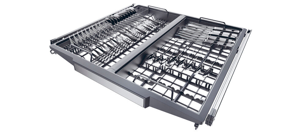 Zmywarka HAIER XS 4A4M3PB1 AI Aqua Stop Trzecia szuflada dodatkowe miejsce sztućce praktyczne wykorzystanie