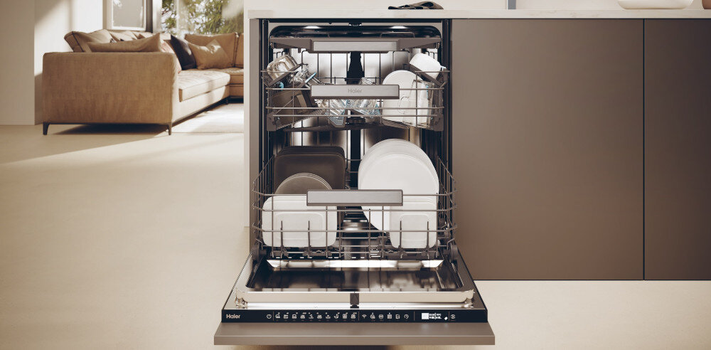 Zmywarka HAIER XS 4A4M3PB1 AI Aqua Stop MaXS Tub pojemność wymiary ładowność 16 kompletów naczyń