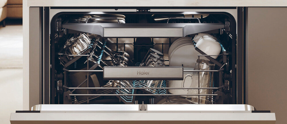 Zmywarka HAIER XS 4A4M3PB1 AI Aqua Stop niezawodny silnik inwerterowy cicha praca bezszczotkowy wydajność niezawodność