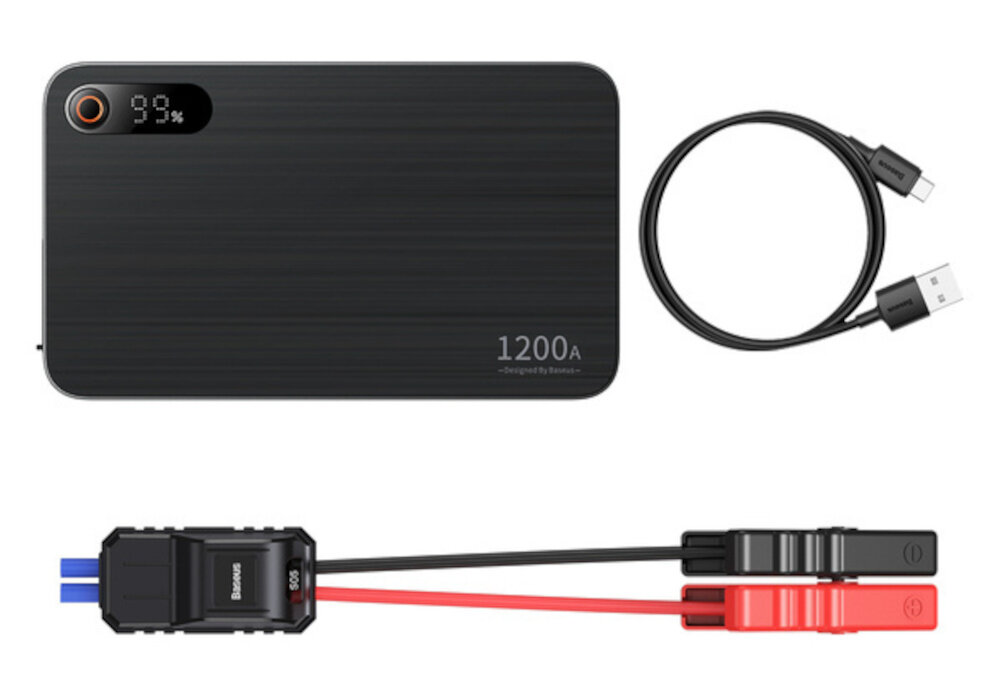Urządzenie rozruchowe BASEUS Super Energy Pro+ C00245700111-00 Czarny zestaw klemy kabel USB-A/USB-C dokumentacja