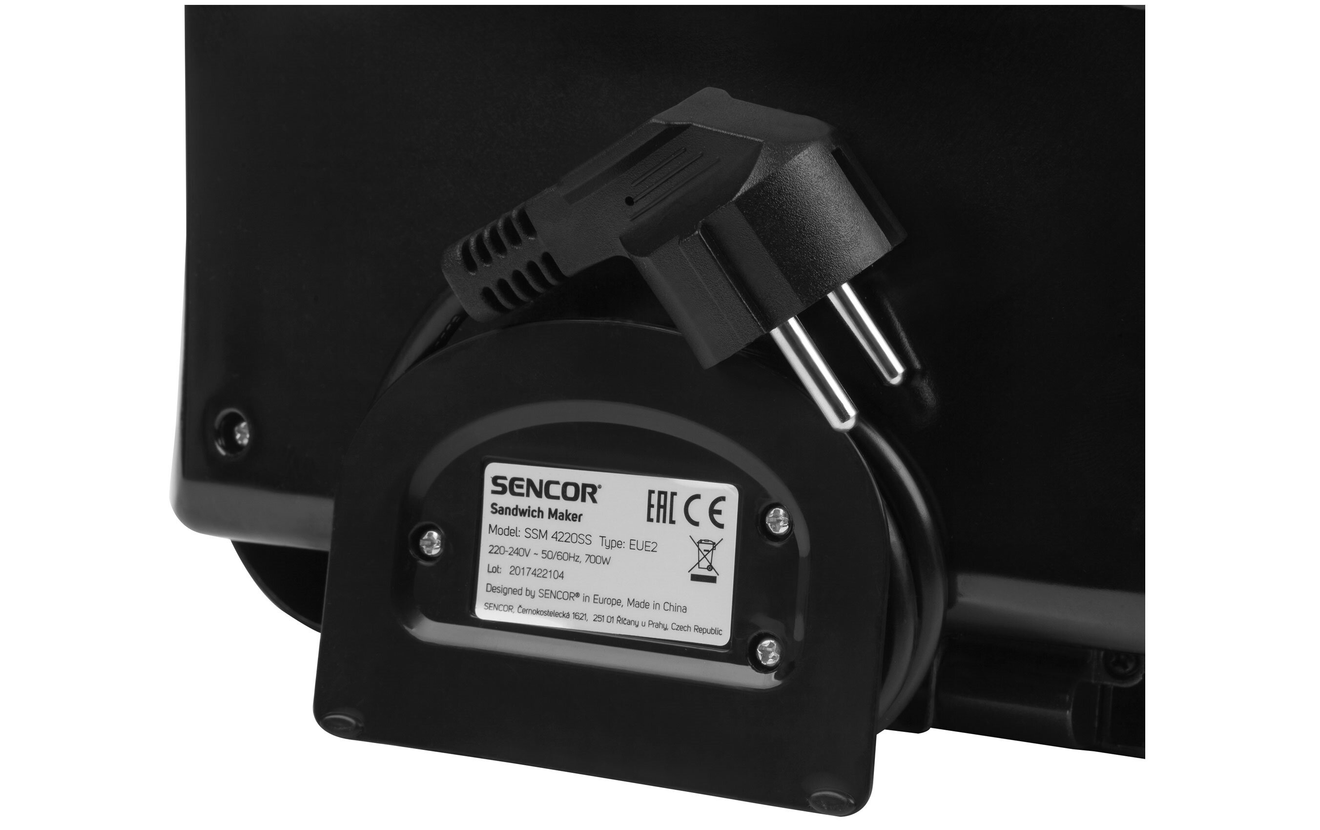 Opiekacz SENCOR SSM 4221RD zestaw płyt kanapki kształt kwadrat