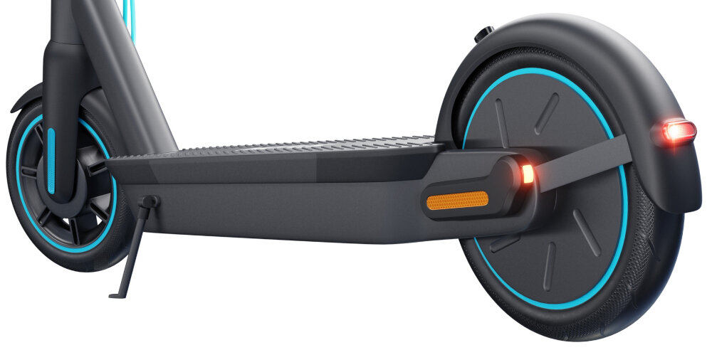 Hulajnoga elektryczna MOTUS Scooty 10 Turkusowy kola duze 10-calowe pompowane opony detkowe wzmocniony blotnik ze wspornikiem