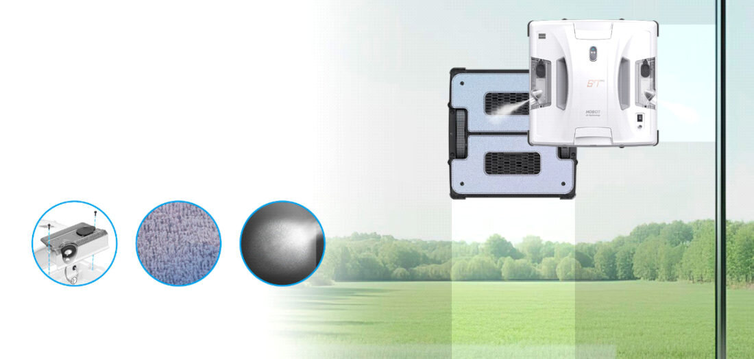 Robot do mycia okien HOBOT S7 Pro Ekologiczna konstrukcja z uwzględnieniem aspektów środowiskowych części wielokrotnego użytku