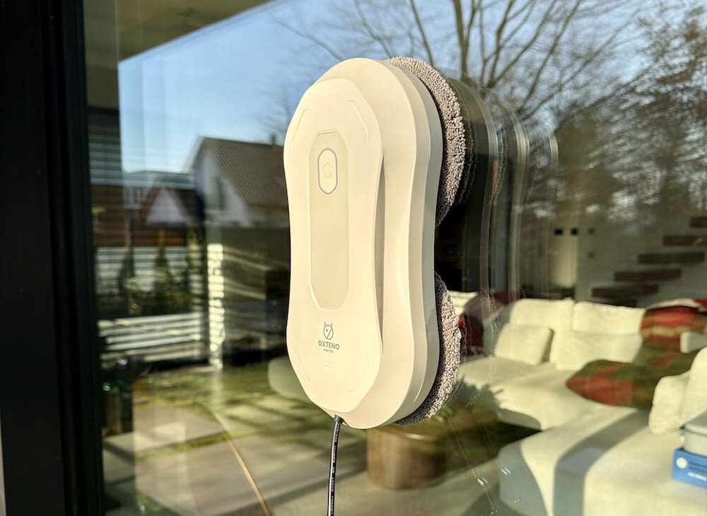 Robot do mycia okien OXTENO ROBOTICS OX Glass Pro 3 Plus Wbudowana bateria 650 mA system UPS Dodatkowa linka asekuracyjna Bezpieczne użytkowanie