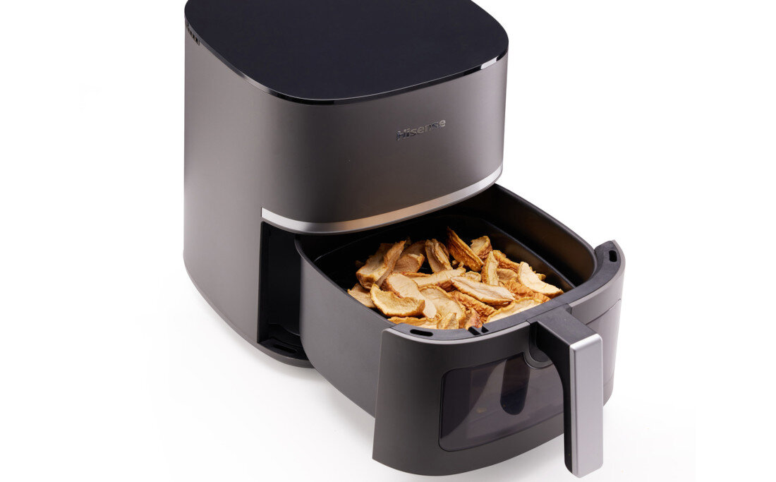 Frytkownica beztłuszczowa HISENSE HAF1600D Air Fryer pojemność waga przenośna lekka przechowywanie transport wymiary łatwe umiejscowienie