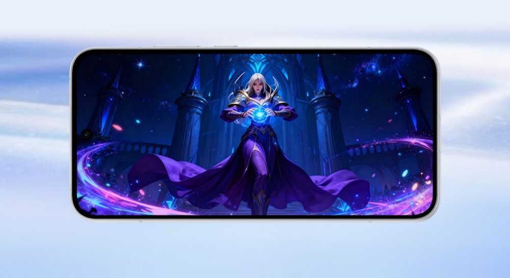 Reno15 wyświetlający grę fantasy