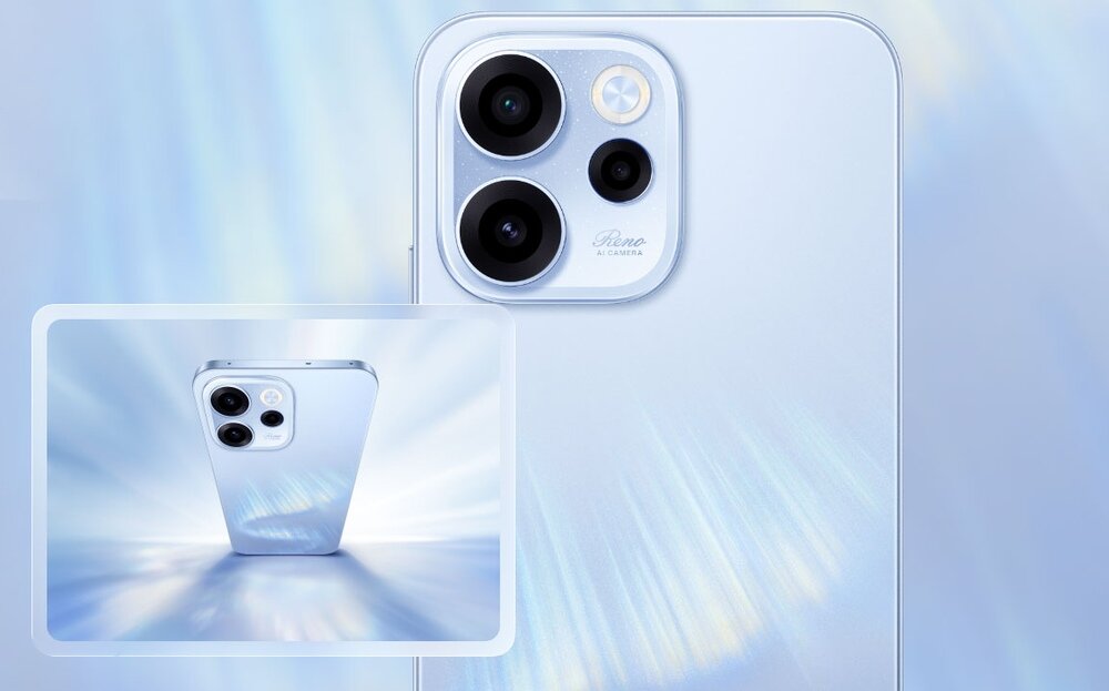 Biały, błyszczący smartfon z widoczną wyspą aparatów