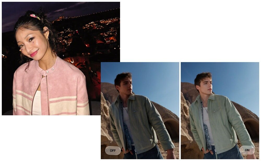 Młoda dziewczyna na tle miasta - zdjęcie wykonane z lampą oraz zdjęcia portretowe młodego chłopaka