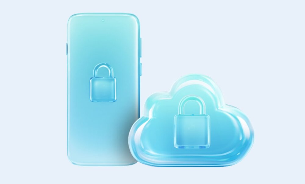 ikona OPPO Lock oraz ikona danych w chmurze