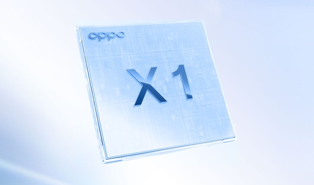 Chip X1 na błękitnym tle