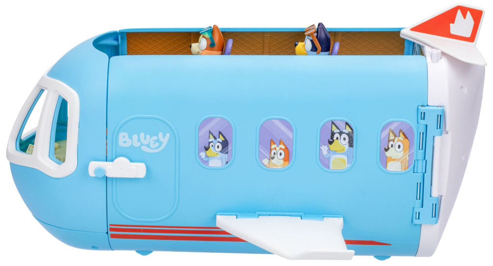 Zestaw figurek BLUEY Samolot BLU17670 zestaw o szerokości 70 cm dwa poziomy mnóstwo obszarów do odkrycia lobby hotelowe, 
					pokój hotelowy i plaża kokpit samolotu przekształca się w łódź
