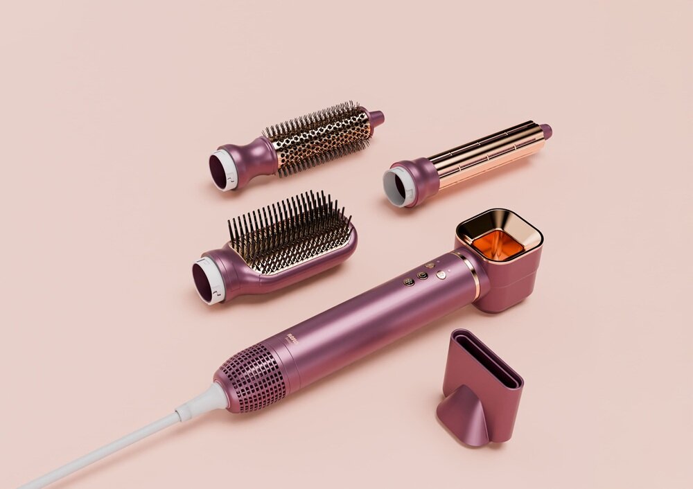 Suszarko-Lokówka do włosów NENO BEAUTY Vio pięć wymiennych końcówek, szybkie suszenie, wygładzenie, modelowanie