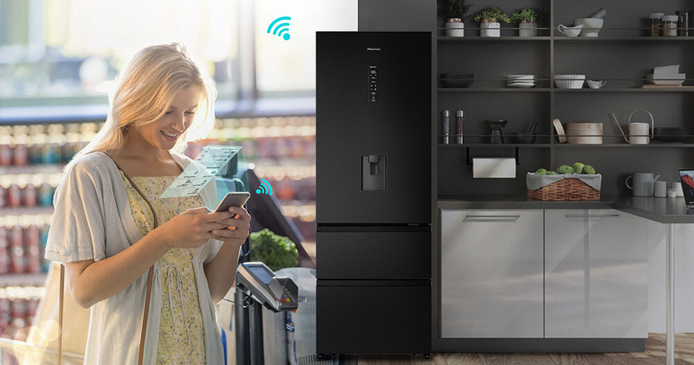 Lodówka HISENSE RT641N4WFE1 Inteligentna łączność aplikacja internet telefon łączenie