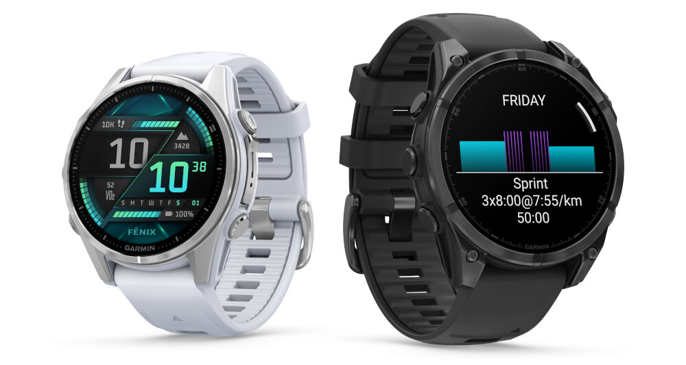Smartwatch GARMIN Fenix 8 tarcze zegarek wyswietlacz amoled powiadomienia mapy