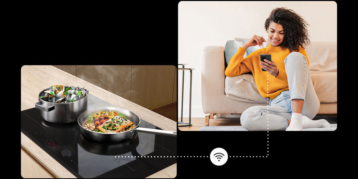 Możliwość zdalnej kontroli płyty indukcyjnej Samsung za pomocą wifi