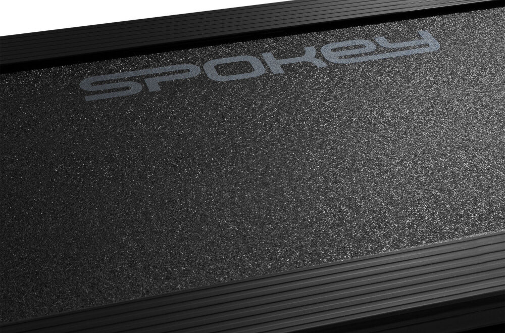 Bieżnia elektryczna SPOKEY Eland 2500W 18km-h potezny silnik elektryczny moc 1500 W plynna stabilna praca bezpieczny pas do biegania wymiary 44 x 125 cm system amortyzacji SAS minimalne ryzyko przeciazenia stawow