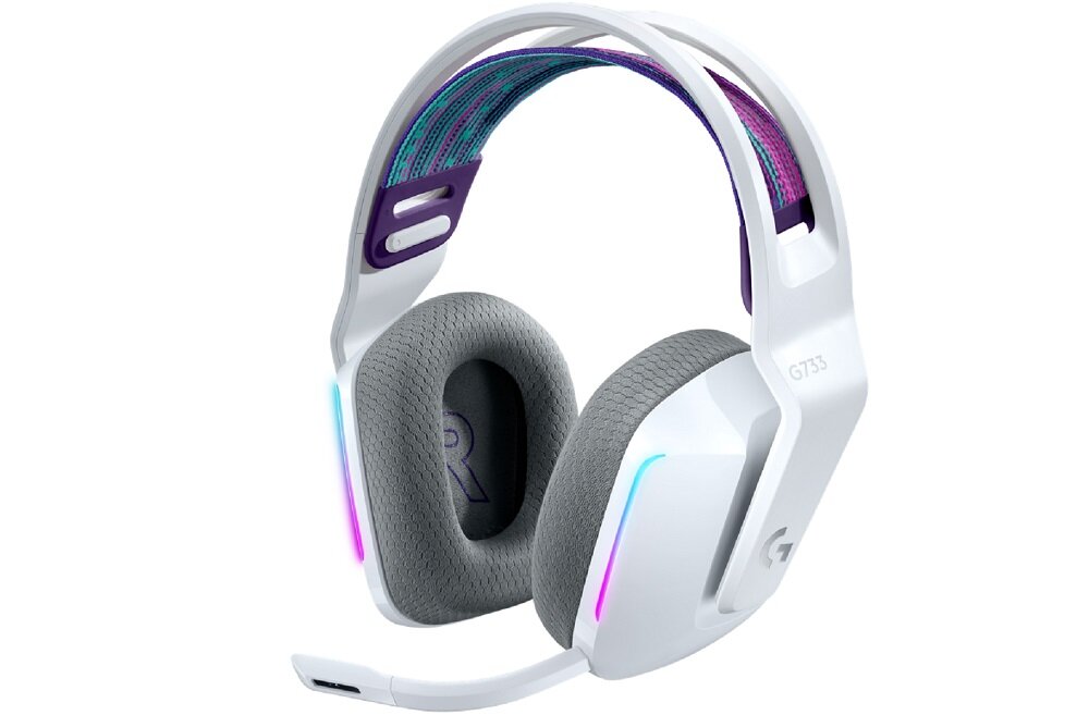 Słuchawki LOGITECH G733 Lightspeed  - wbudowany odłączany mikrofon wysoka jakość sprawna komunikacja certyfikat discord filtry głosowe