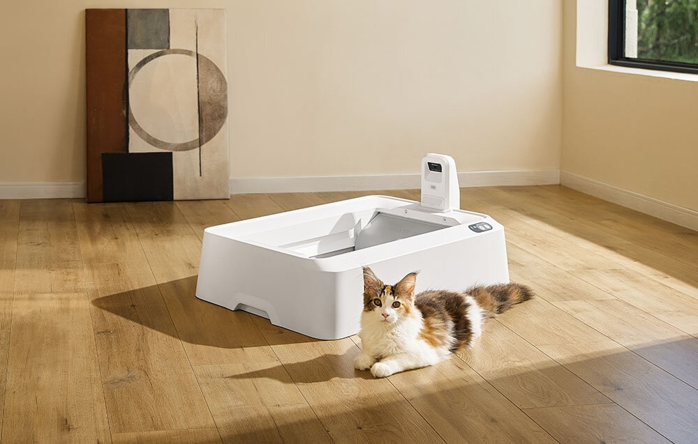 Inteligentna kuweta dla kota PETKIT Purobot Crystal Duo Stały wgląd w zachowanie kota Aplikacja PetKit podgląd transmisji na żywo, sprawdzanie historii wizyt otrzymywanie alertów zdrowotnych opieka higiena