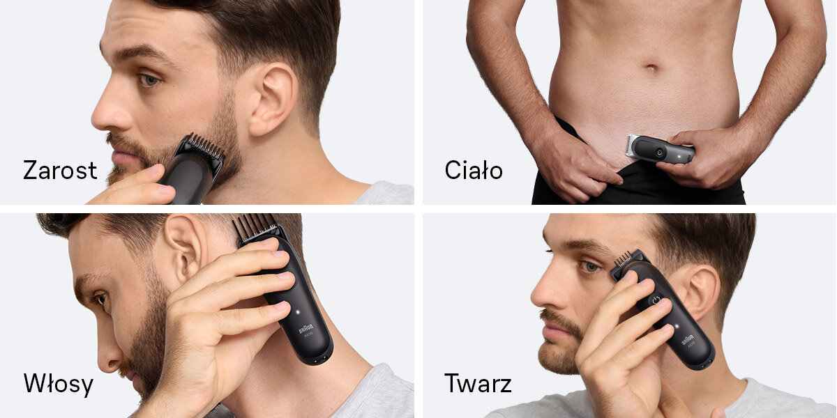 Trymer BRAUN Multigroom Seria 5 AIO5560 golenie zarostu golenie włosów golenie twarzy golenie ciała