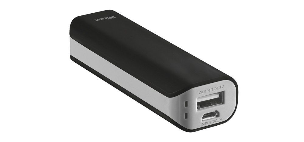 Powerbank TRUST 2200 mAh Primo Urban Revolt Czarny widok
front ogólny