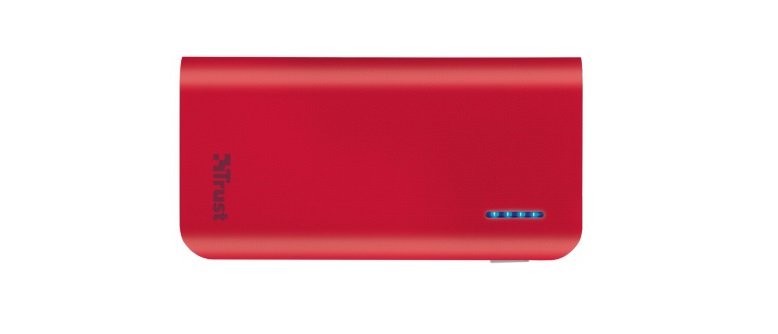 Powerbank TRUST Primo Urban Revolt 4400 mAh Czerwony widok góra kontrolka led