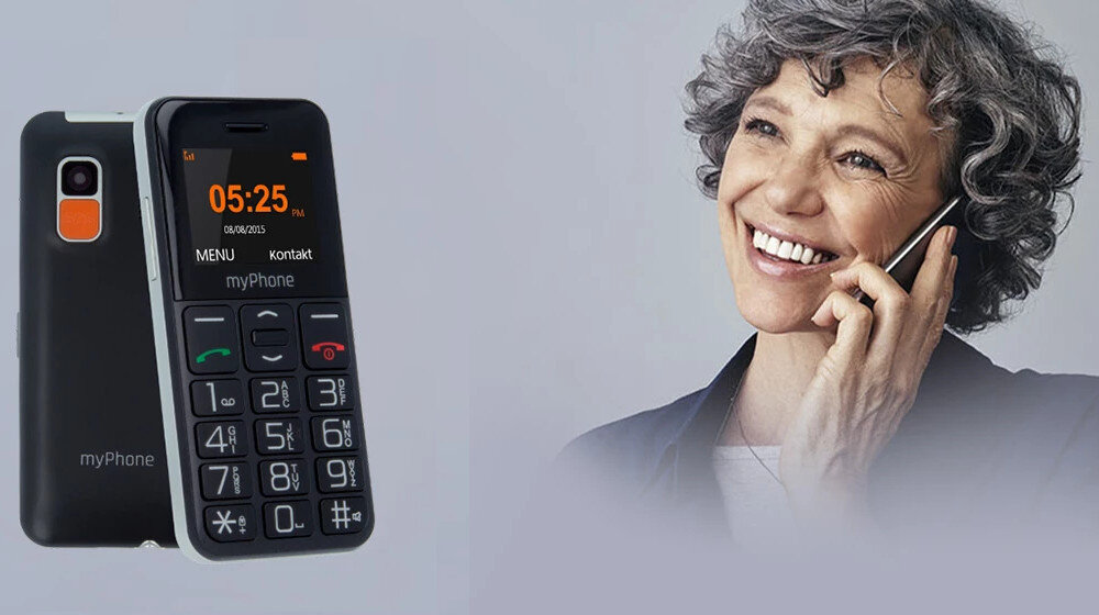Telefon MYPHONE Halo Easy klasyka ekran waga konstrukcja telefon rozmowy