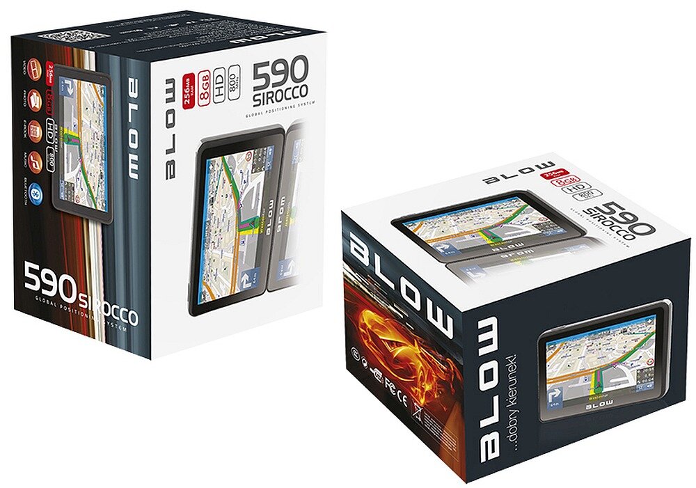 Nawigacja BLOW GPS590 Sirocco mapa gps aktualizacja ekran 