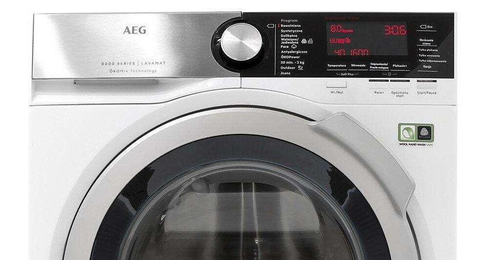Pralka AEG L8FEC68SP z funkcją pary elektroniczny programator