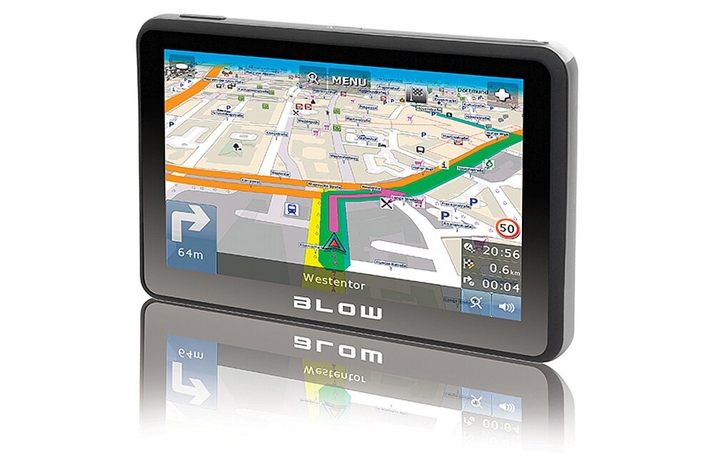 Nawigacja BLOW GPS590 Sirocco EU ekran mapy sterowanie gps rysik uchwyt samochód