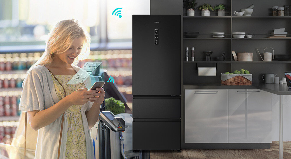 Lodówka HISENSE RT641N4AFE1 Inteligentna łączność aplikacja internet telefon łączenie