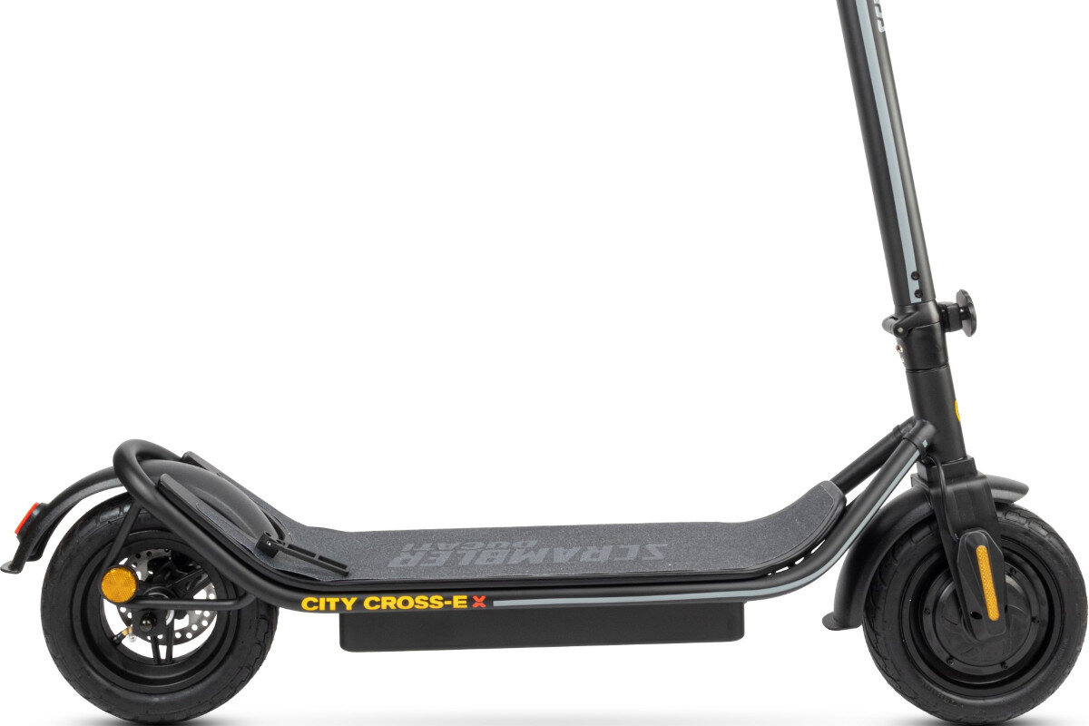 Hulajnoga elektryczna DUCATI Scrambler City Cross-e mocny bezszczotkowy silnik moc prędkość minimalna konserwacja niskim stopniem zużycia bardzo cichy