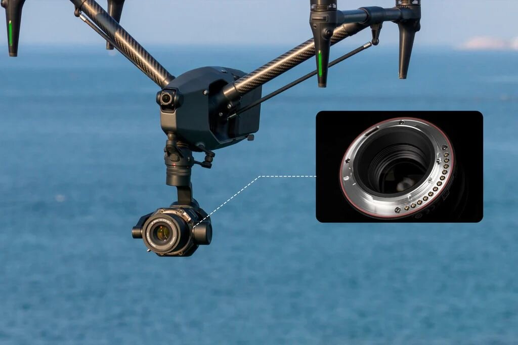 VILTROX AF 90 mm f-3.5 RAZE DL mocowanie DJI DL kompatybilność Inspire 3 Inspire 2 Ronin 4D