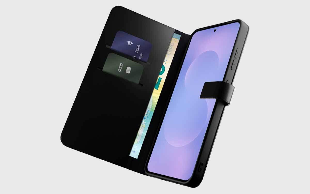 Etui Wallet Stand ma kieszenie na karty i pieniądze.