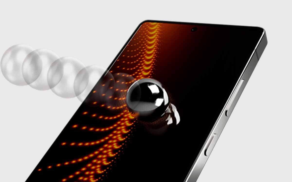 Cienkie szkło odporne na wstrząsy, które po uderzeniu wraca do pierwotnego kształtu.