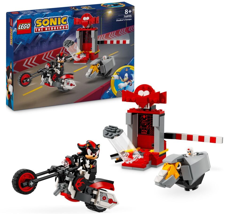 LEGO 76995 Sonic the Hedgehog Shadow the Hedgehog — ucieczka klocki elementy zabawa łączenie figurki akcesoria figurka zestaw