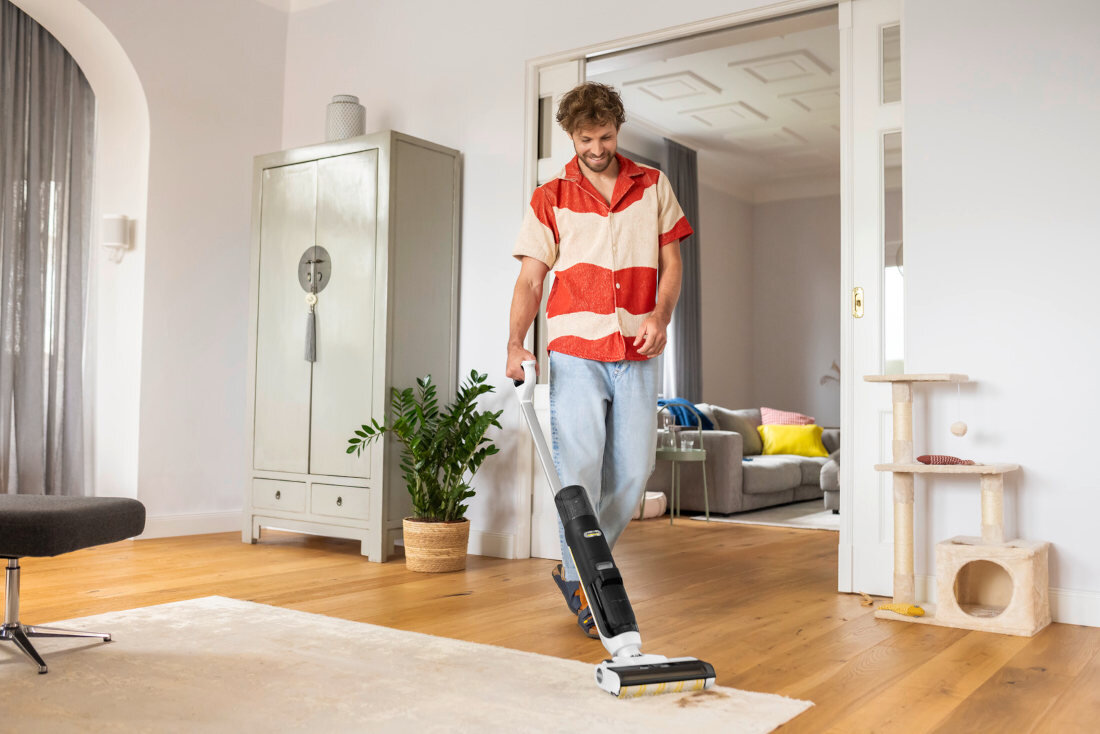 Mop elektryczny KARCHER FCV 3 Natural EU 1.056-122.0 wygląd design prezentacja wizualizacja Czystość w zasięgu ręki