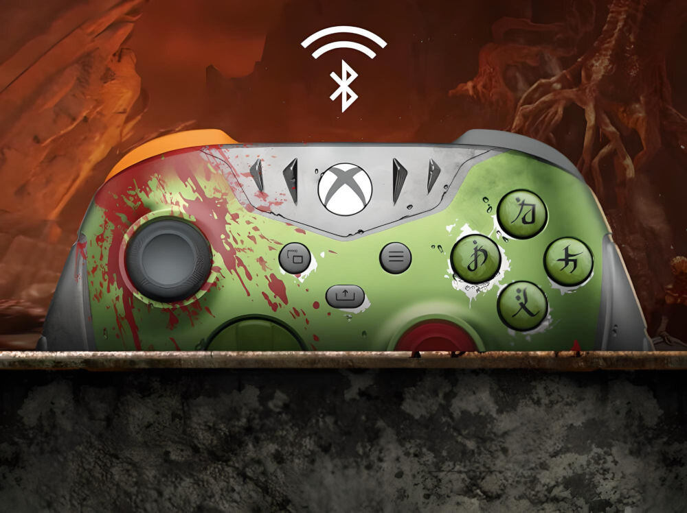 Kontroler MICROSOFT bezprzewodowy Xbox Ms Doom: The Dark Ages Edycja Limitowana technologia Xbox Wireless i Bluetooth bezprzewodowe granie na urządzeniach